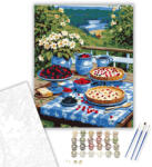  Nyári Gyümölcstorta és Erdei Bogyók - számfestő készlet - 40×50 cm (Keretre feszítve)