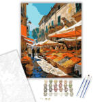 Számfestő Szicíliai Piac Reggeli Fényben - számfestő készlet - 40×50 cm (Keretre feszítve) (crea6874-40X50-KF)