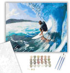  Szörfölés a tengeren - számfestő készlet - 40×50 cm (Keretre feszítve)