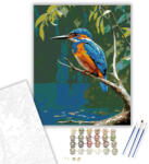  Jégmadár a Folyó Felett - számfestő készlet - 40×50 cm (Keretre feszítve)