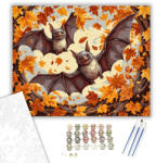  Őszi repülés denevérekkel - számfestő készlet - 40×50 cm (Keretre feszítve)