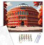  Royal Albert Hall Őszi Fényben - számfestő készlet - 40×50 cm (Keretre feszítve)