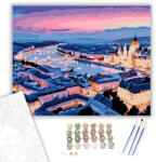  Budapesti Panoráma a Citadelláról - számfestő készlet - 40×50 cm (Keretre feszítve)