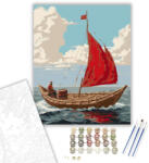  Fa Tutaj a Vörös Zászlóval - számfestő készlet - 40×50 cm (Keretre feszítve)