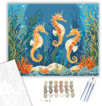 Számfestő Tengeri Csikók a Hínár Között - számfestő készlet - 40×50 cm (Keretre feszítve) (crea6051-40X50-KF)