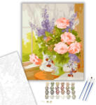 Számfestő Bazsarózsa és levendula - számfestő készlet - 40×50 cm (Keretre feszítve) (crea1537-40X50-KF)