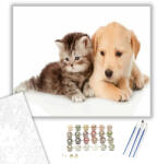  Kis aranyosak - számfestő készlet - 40×50 cm (Keretre feszítve)