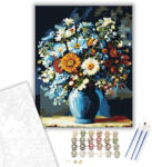Számfestő Tündöklő margaréták - számfestő készlet - 40×50 cm (Keretre feszítve) (crea_virag_1234-40X50-KF)