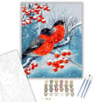  Téli madár csendélet - számfestő készlet - 40×50 cm (Keretre feszítve)