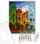 Számfestő Színes házak - számfestő készlet - 40×50 cm (Keretre feszítve) (crea1328-40X50-KF)