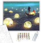  Éjszakai hajós - számfestő készlet - 40×50 cm (Keretre feszítve)