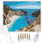 Számfestő Navagio Beach Zakynthos - számfestő készlet - 60×70 cm (Keret nélkül) (crea6839-60X70-KN)