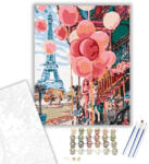 Számfestő Vidámpark Párizsban - számfestő készlet - 40×50 cm (Keretre feszítve) (ujszam129-40X50-KF)