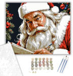  Télapó Ünnepi Műhelye - számfestő készlet - 40×50 cm (Keretre feszítve)