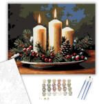 Számfestő Gyertyafényes Ünnepi Varázs - számfestő készlet - 40×50 cm (Keretre feszítve) (crea5118-40X50-KF)