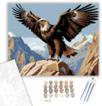  Sas a Sziklacsúcson - számfestő készlet - 40×50 cm (Keretre feszítve)