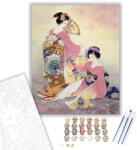  Japán Klasszikus Zenész - számfestő készlet - 40×50 cm (Keretre feszítve)