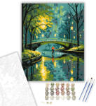 Számfestő Fények és Eső Parki Híd - számfestő készlet - 40×50 cm (Keretre feszítve) (crea7245-40X50-KF)