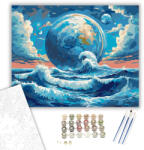 Számfestő Oceánbolygó Viharos Égbolt alatt - számfestő készlet - 80×100 cm (Keretre feszítve) (crea7231-80X100-KF)
