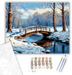  Hófedte Erdő Hídja - számfestő készlet - 40×50 cm (Keretre feszítve)