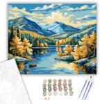 Számfestő Őszi Tó Harmóniája - számfestő készlet - 40×50 cm (Keretre feszítve) (crea5336-40X50-KF)