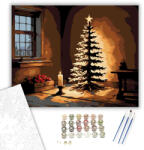  Meghitt Téli Ünnep - számfestő készlet - 40×50 cm (Keretre feszítve)