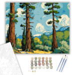 Számfestő Fenyvesek Szimfóniája - számfestő készlet - 40×50 cm (Keretre feszítve) (crea5359-40X50-KF)