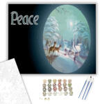 Számfestő Béke - számfestő készlet - 40×50 cm (Keretre feszítve) (crea018-40X50-KF)