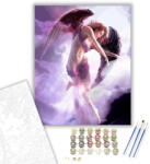 Számfestő Lila angyal - számfestő készlet - 40×50 cm (Keretre feszítve) (crea543-40X50-KF)