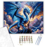 Számfestő Villámsárkány az Égbolton - számfestő készlet - 40×50 cm (Keretre feszítve) (crea7412-40X50-KF)