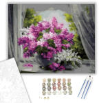 Számfestő Romantikus Csokor - számfestő készlet - 40×50 cm (Keretre feszítve) (6877-40X50-KF)