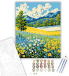  Hegyi Virágok Tánca - számfestő készlet - 40×50 cm (Keretre feszítve)