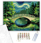  Csillagfényes Híd Harmóniája - számfestő készlet - 40×50 cm (Keretre feszítve)