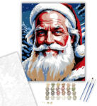  Télapó Mosolya - számfestő készlet - 40×50 cm (Keretre feszítve)