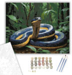  Király Kobra a Dzsungelben - számfestő készlet - 40×50 cm (Keretre feszítve)
