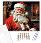  Kandalló Melletti Téli Mese - számfestő készlet - 40×50 cm (Keretre feszítve)