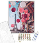 Számfestő Lufik az Eiffel-toronynál- számfestő készlet - 40×50 cm (Keretre feszítve) (crea1506-40X50-KF)