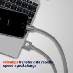 SWISSTEN Cablu de date Swissten textil USB / Lightning MFI 20 m Rosu