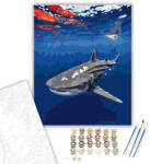  Fenséges Óriáscápa a Mélységben - számfestő készlet - 40×50 cm (Keretre feszítve)