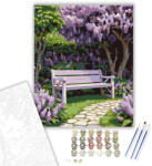  Orgonás Kerti Pad - számfestő készlet - 40×50 cm (Keretre feszítve)