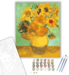 Számfestő Napraforgó Csokor - számfestő készlet - 40×50 cm (Keretre feszítve) (6153-40X50-KF)