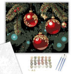  Aranyló Ünnepi Csillogás - számfestő készlet - 40×50 cm (Keretre feszítve)