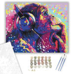  Állati Zene - számfestő készlet - 40×50 cm (Keretre feszítve)