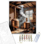  Pálinkafőzés Hagyományos Módon - számfestő készlet - 40×50 cm (Keretre feszítve)