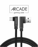 SWISSTEN Cablu de date textil Swissten Arcade USB / Micro USB 12 M Negru