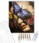 Számfestő Pillangó arc - számfestő készlet - 40×50 cm (Keretre feszítve) (crea541-40X50-KF)
