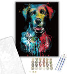 Kutyus a színekből - számfestő készlet - 40×50 cm (Keretre feszítve)