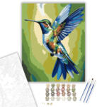  Színpompás Kolibri Röpte - számfestő készlet - 40×50 cm (Keretre feszítve)