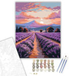 Számfestő Naplemente a Levendulamezők Felett - számfestő készlet - 40×50 cm (Keretre feszítve) (crea5805-40X50-KF)