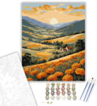  Naplemente a Búzamezős Völgy Felett - számfestő készlet - 40×50 cm (Keretre feszítve)